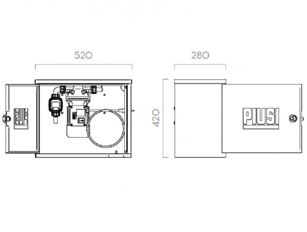 Топливораздаточная колонка для топлива 220 в Piusi SuzzaraBlue Box K24 F0020196B